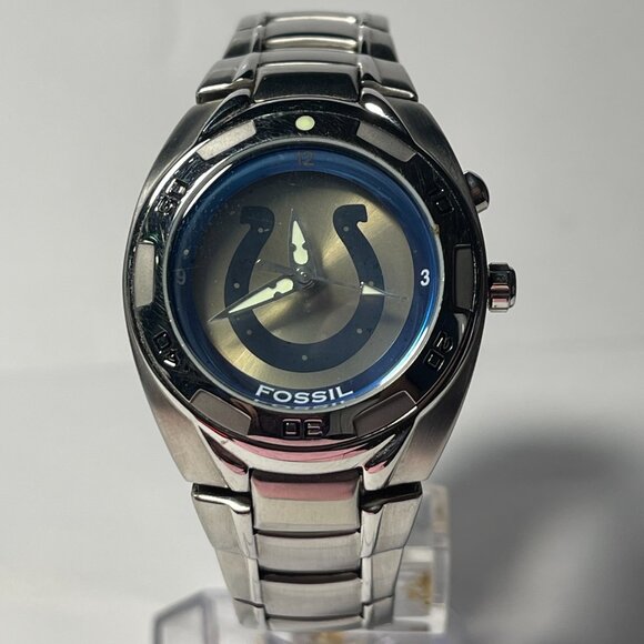 Indianapolis Colts NCAA Stainless-Steel Kaleido Ladies Watch by Fossil NEW - Picture 8 of 9